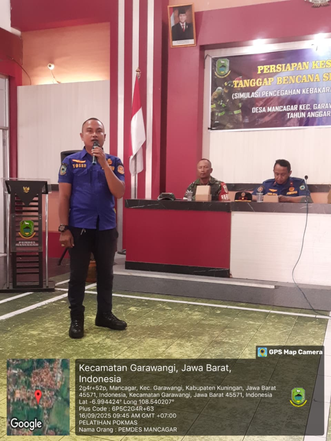 Warga Desa Mancagar Ikut Pelatihan Tanggap Bencana Bersama Damkar UPTD Kuningan
